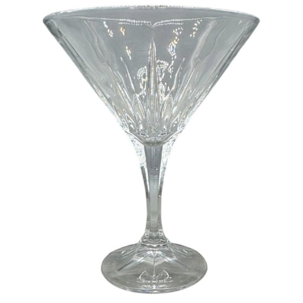 Vintage Crystal Martini Glass Clear Stemware Used READ
